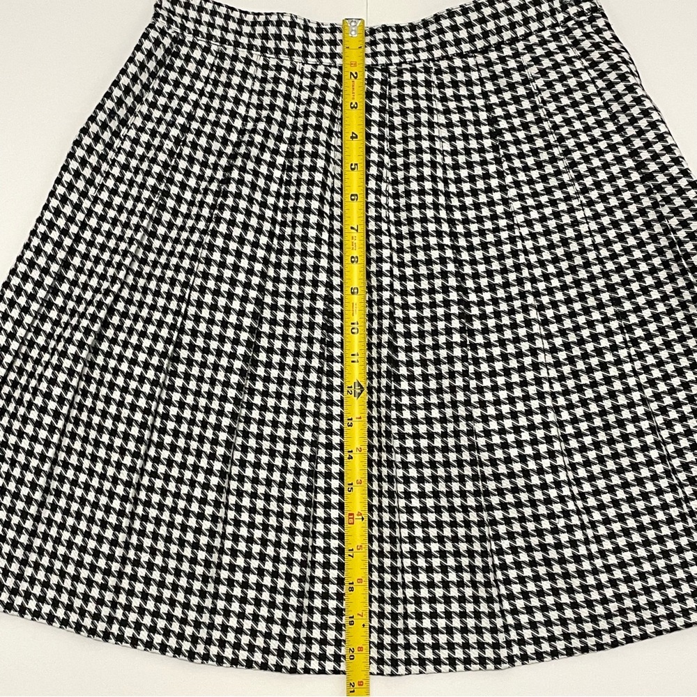 Vintage Marnie West Classic Black and White Houndstooth Skirt Size 11 (28in.) - Picture 5 of 11